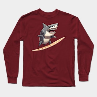 surfing shark Long Sleeve T-Shirt